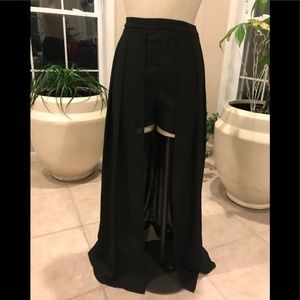 Shorts with partial skirt